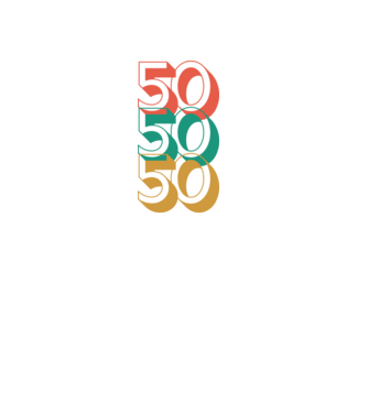 50 éves születésnap minta fehér pólón