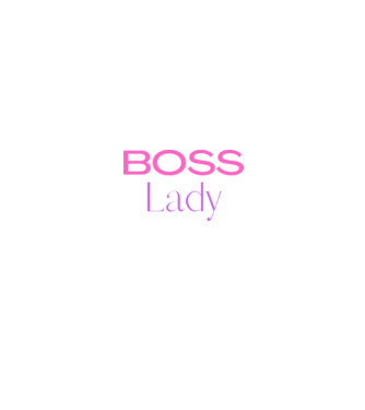 Bossladypink minta fekete pólón