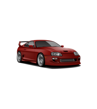 Toyota Supra Mk4 minta fehér/piros pólón