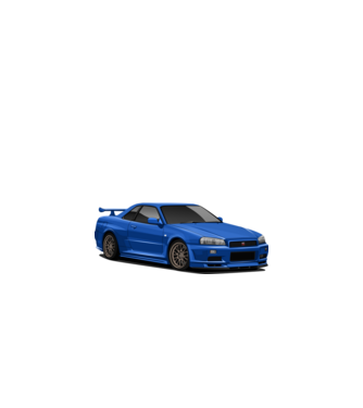 Nissan Skyline R34 GT-R minta fehér pólón