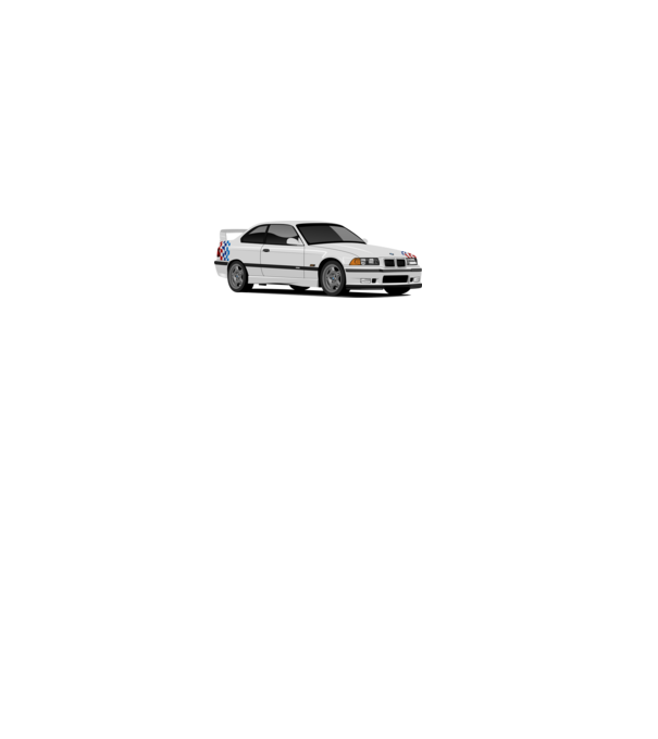 BMW e36 M3 minta világos rózsaszín pólón