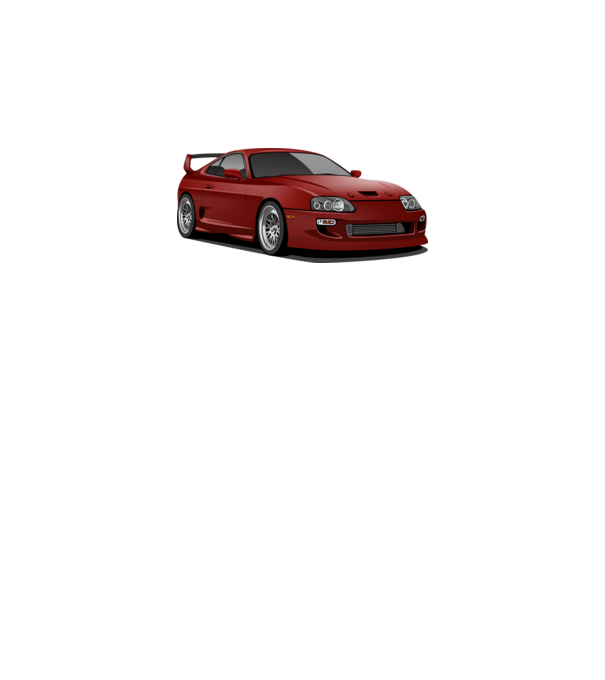 Toyota Supra Mk4 minta fehér pólón