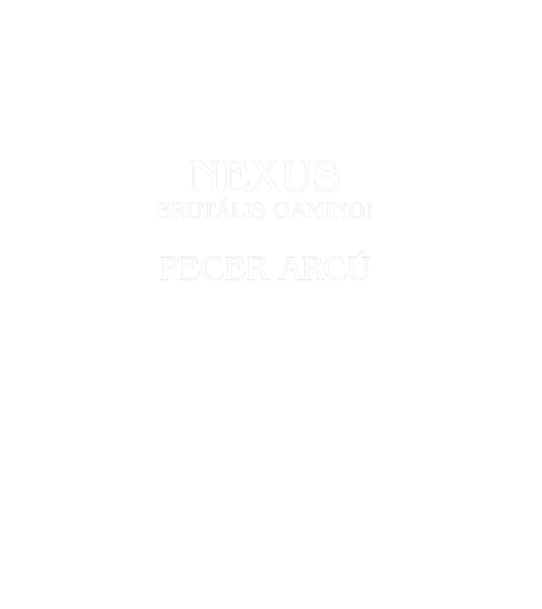 Nexus Gaming pecer arcú minta fekete pólón