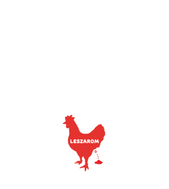 Leszarom csirke  minta fehér pólón