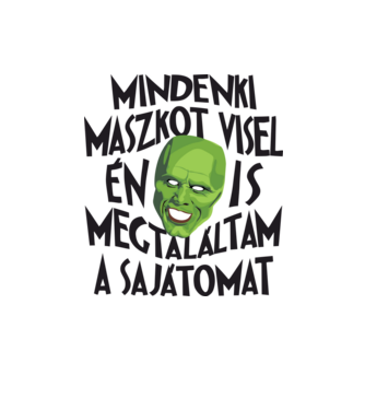 Mindenki maszkot visel, én is megtalálta a sajátomat f minta homokszín pólón