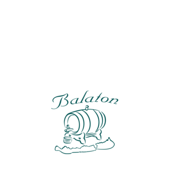Balaton hordóval minta fehér pólón