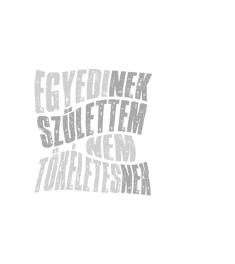 Egyedinek születtem, nem tökéletesnek színezhető minta sötétkék pólón