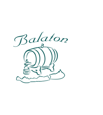 Balaton hordóval minta világos rózsaszín pólón