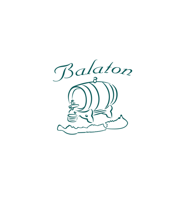 Balaton hordóval (színezhetö) minta fehér pólón