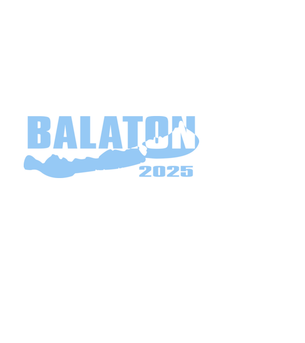Balaton 2025 (színezhető) minta sötétkék pólón