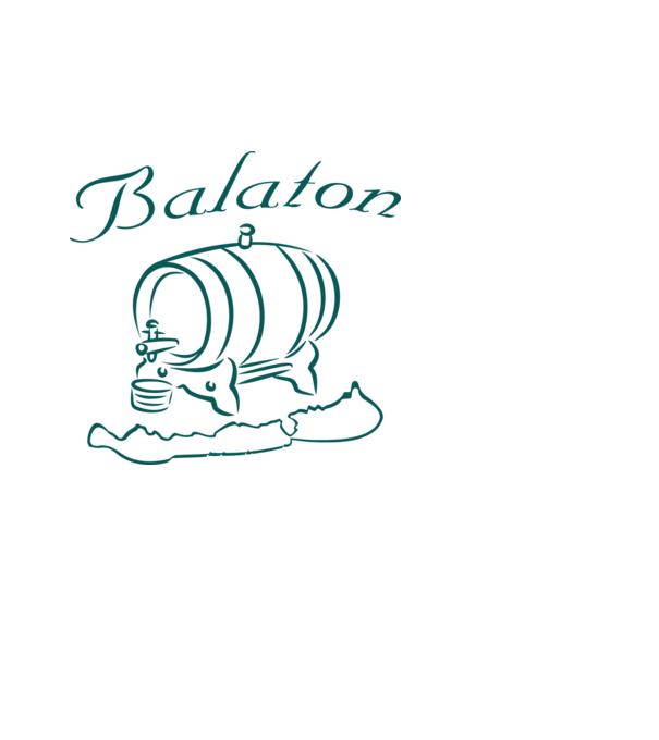 Balaton hordóval minta fehér pólón