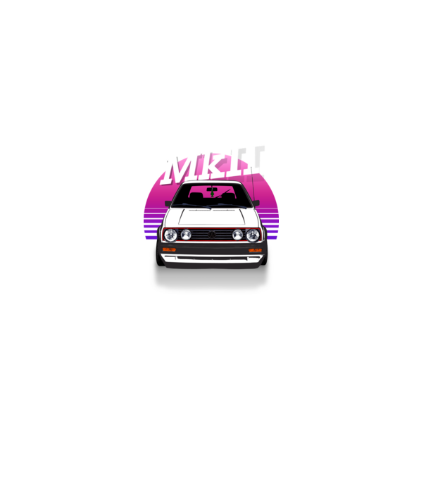 GOLF MKII minta szürke pólón