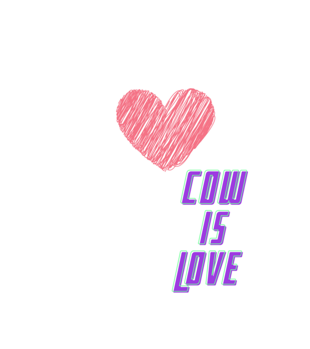 cow is love <3 minta fehér pólón
