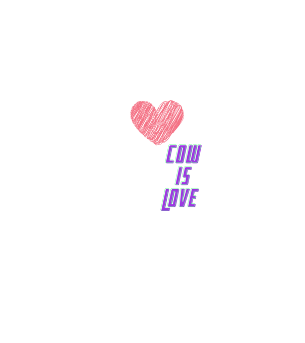 cow is love <3 minta szürke pólón