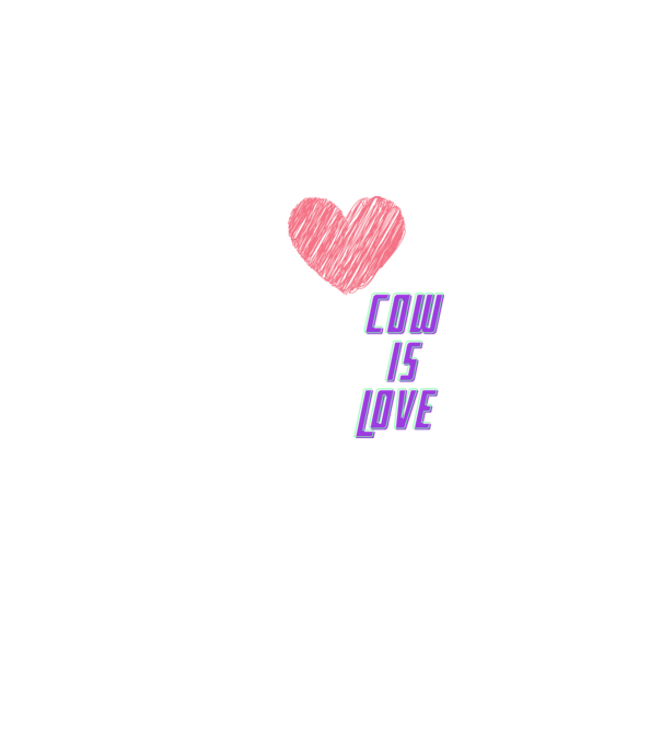 cow is love <3 minta farmerkék pólón