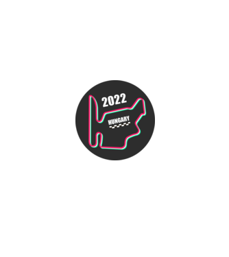 Hungaroring 2022 Formula 1 Magyar Nagydíj minta fehér/piros pólón