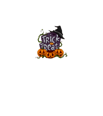 Trick or Treat minta királykék pólón