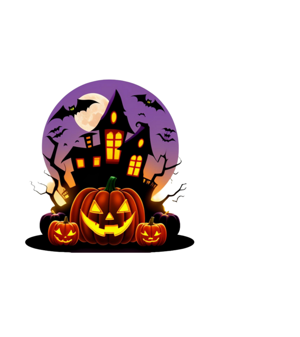 Halloween Castle minta fekete pólón