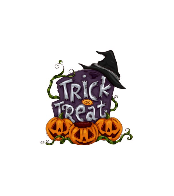 Trick or Treat minta fehér pólón