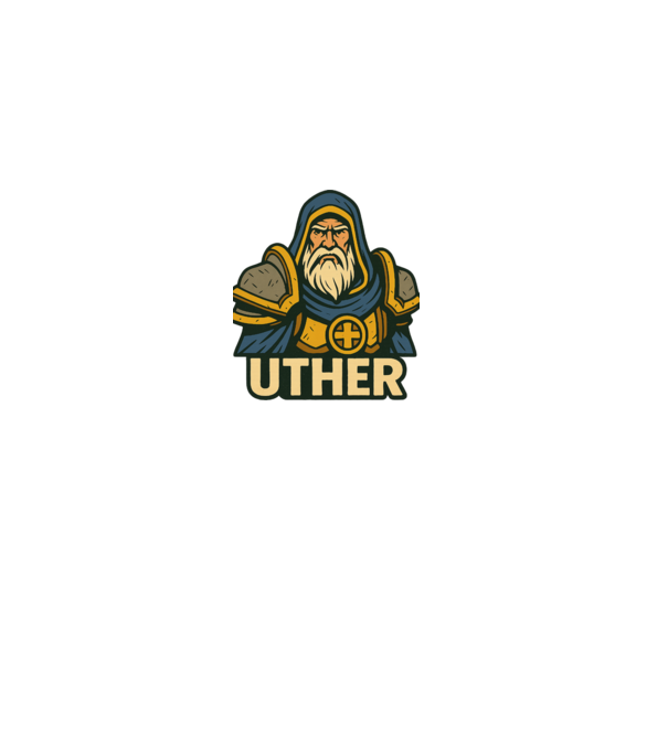 Uther Lightbringer minta homokszín pólón