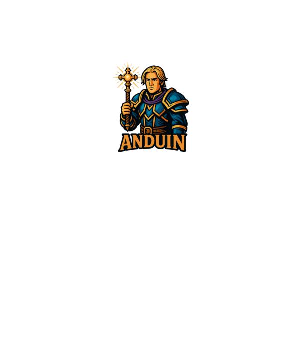 Anduin Wrynn minta királykék pólón
