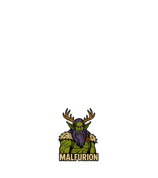 Malfurion Stormrage minta fehér pólón
