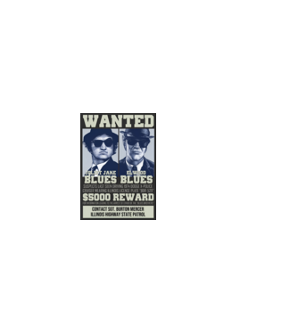 Blues Brothers minta világos rózsaszín pólón