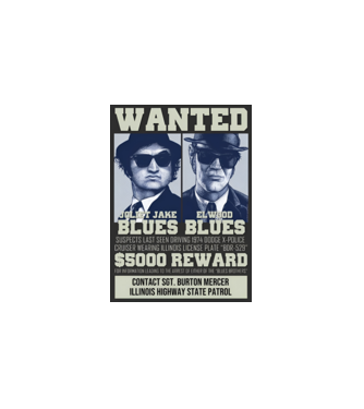Blues Brothers minta fehér pólón