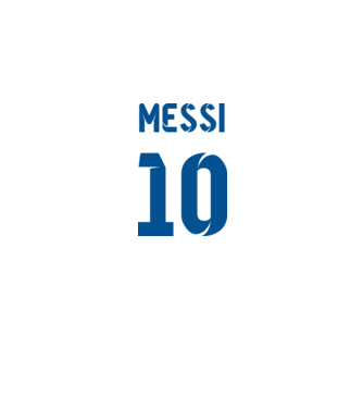 Messi 10 kék minta szürke pólón