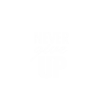 Never give up 2 minta fekete pólón