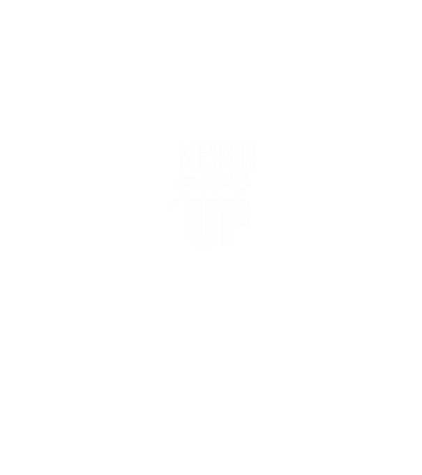 Never give up 2 minta fekete pólón