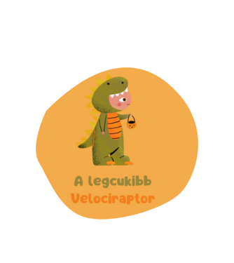 A legcukibb velociraptor minta fehér pólón