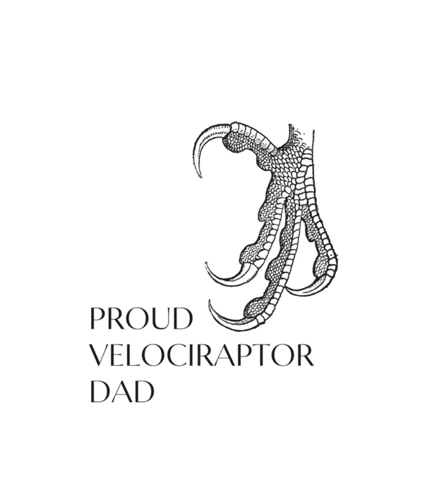 Proud Velociraptor DAD minta fehér pólón