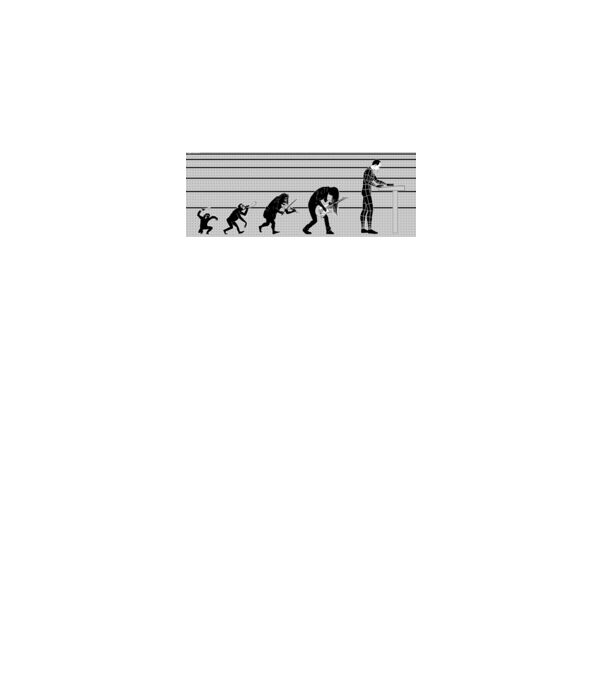 Evolution of Music minta fekete pólón