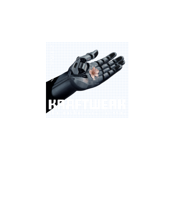 Kraftwerk fekete pólóra minta sötétkék pólón