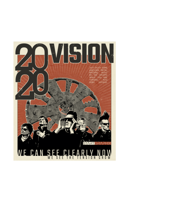 Die Krupps 2020 Vision minta fehér pólón