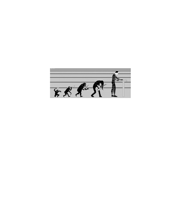 Evolution of Music minta fekete pólón