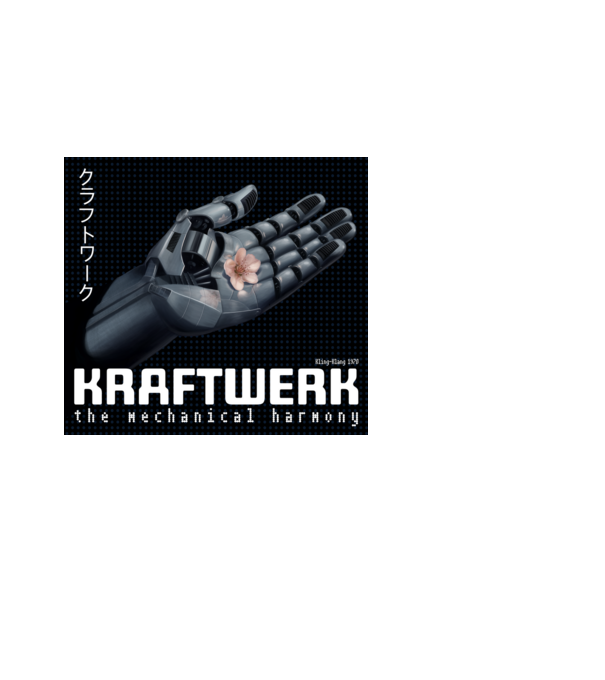 Kraftwerk fehér pólóra minta fehér pólón