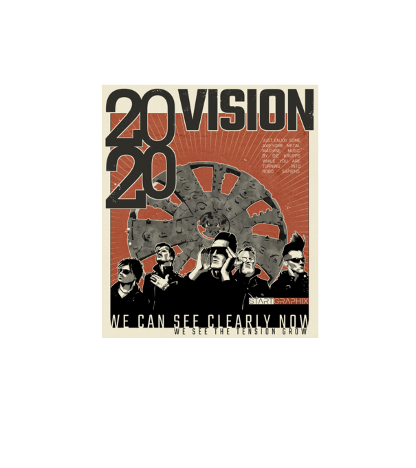 Die Krupps 2020 Vision minta homokszín pólón
