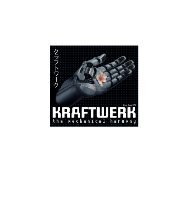 Kraftwerk fehér pólóra minta szürke pólón