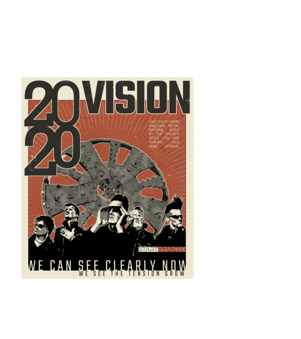 Die Krupps 2020 Vision minta fekete pólón