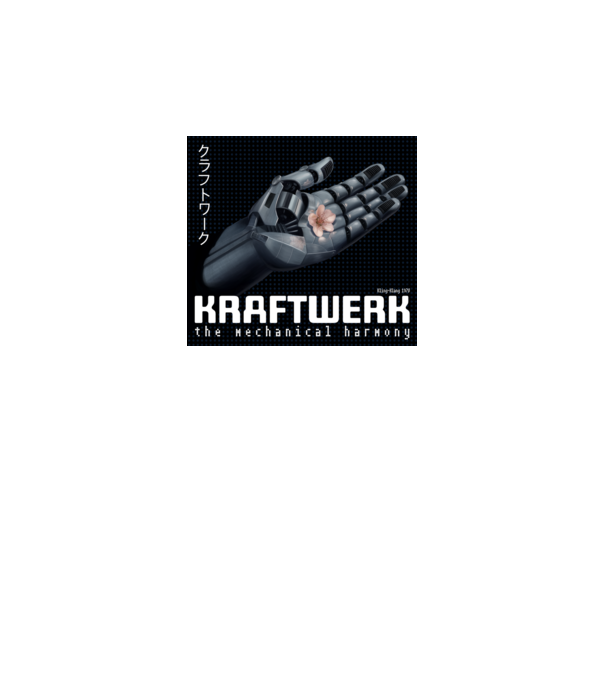 Kraftwerk fehér pólóra minta fehér pólón