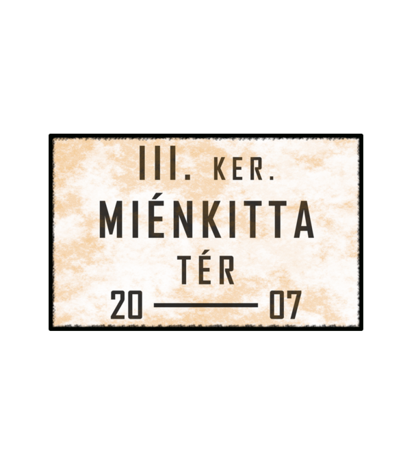 MIÉNKITTA TÉR PÓLÓ minta fehér pólón