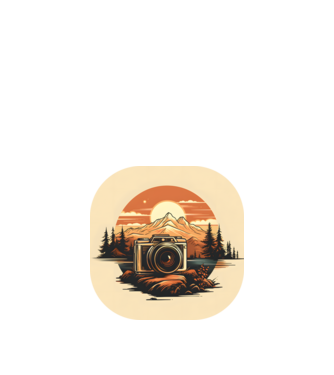 Retro Kamera  minta fehér pólón