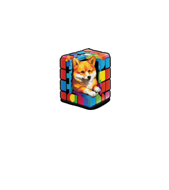 Shiba  minta farmerkék pólón