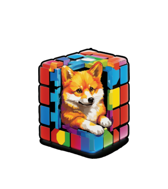 Shiba  minta fehér pólón
