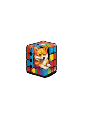 Shiba  minta fekete pólón