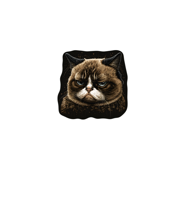 Grumpy Cat minta fekete pólón
