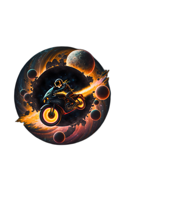 Fantasy Motoros minta fehér pólón