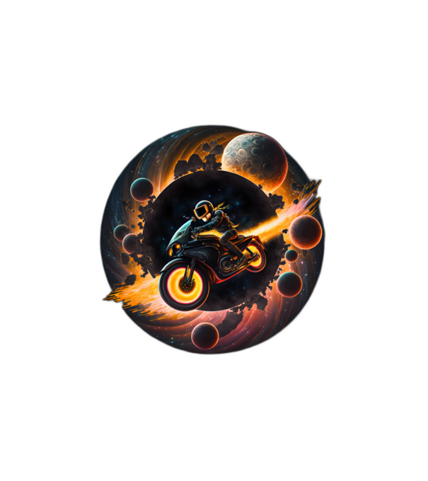 Fantasy Motoros minta fehér pólón